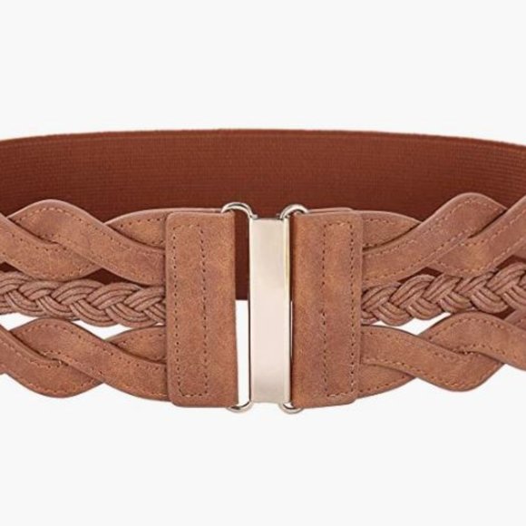 - Women's Elastic Vintage Belt Stretchy Retro Wide Waist Cinch Belt - Picture 1 of 6